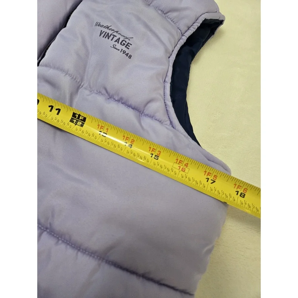 Vintage Weatherproof Youth Girls Large 14-16 Puffer Vest Lavender Pockets Zip